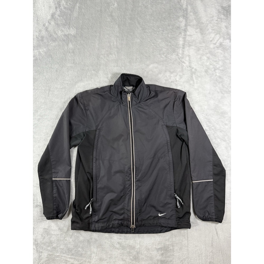 Nike Jacket Womens Small 4-6 Black Running Full Zip Vented Track